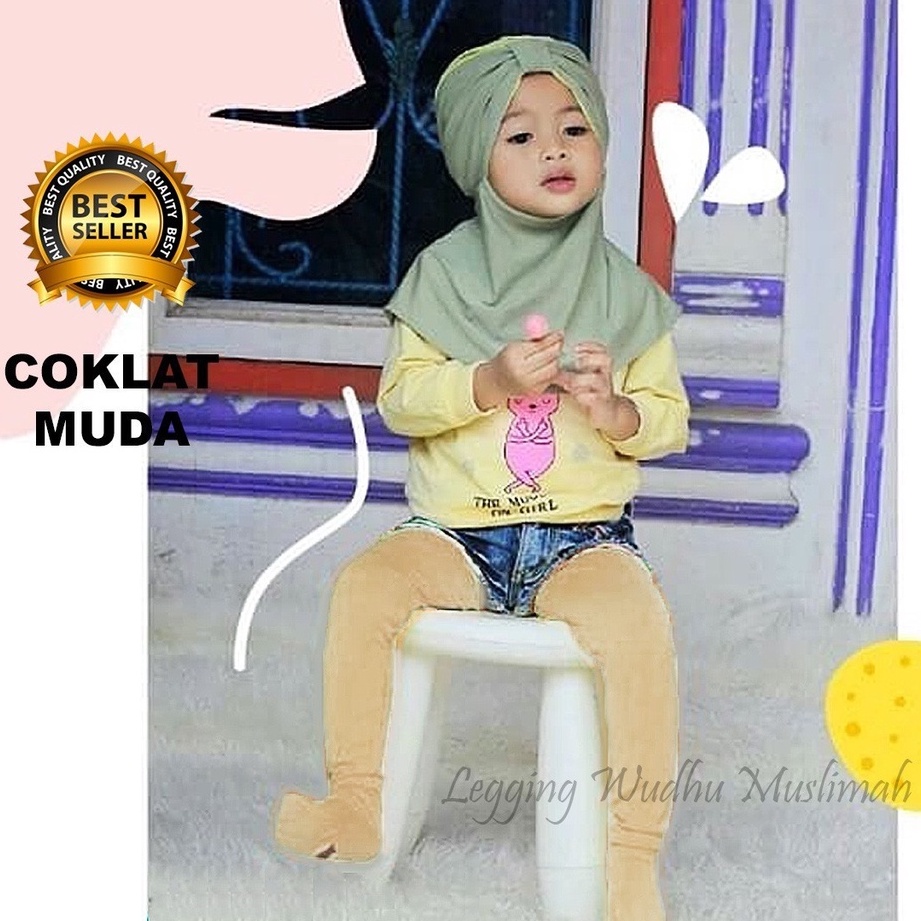 LEGGING WUDHU ANAK Cantik Lucu | Leging Wudhu Ukuran Anak Muslimah Muslim Jersy Premium Terbaik