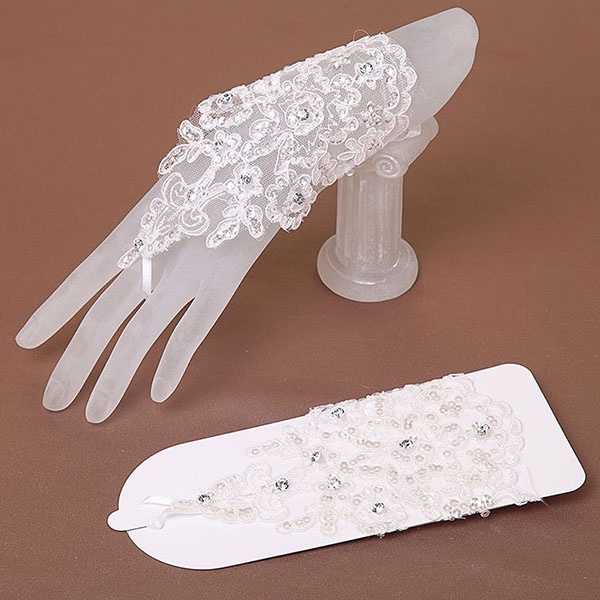 sarung tangan pengantin renda lace wedding gloves jha007(4i5)