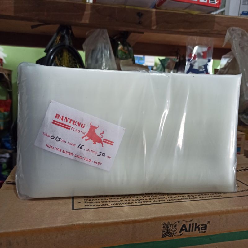 SELANG DRIP IRIGASI PLASTIK PE (16 CM x 0.15 mm x 50 meter) BANTENG