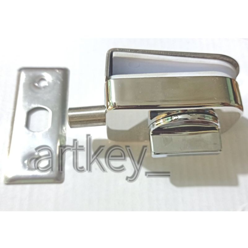 KUNCI GRENDEL SLOT PINTU KACA 10-12 mm KE TEMBOK