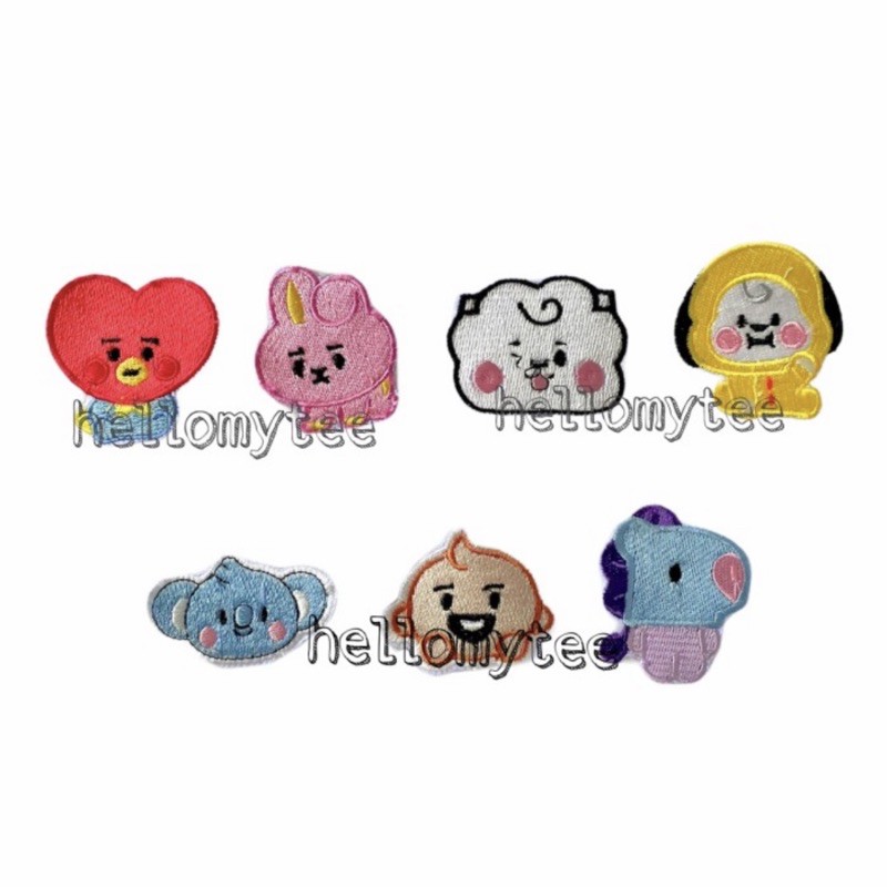 Bordir patch BT21 tie dye bt21 baju bt21 kaos bt21