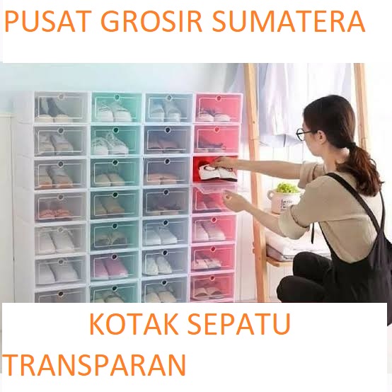 kotak sepatu plastik transparan box sepatu plastik