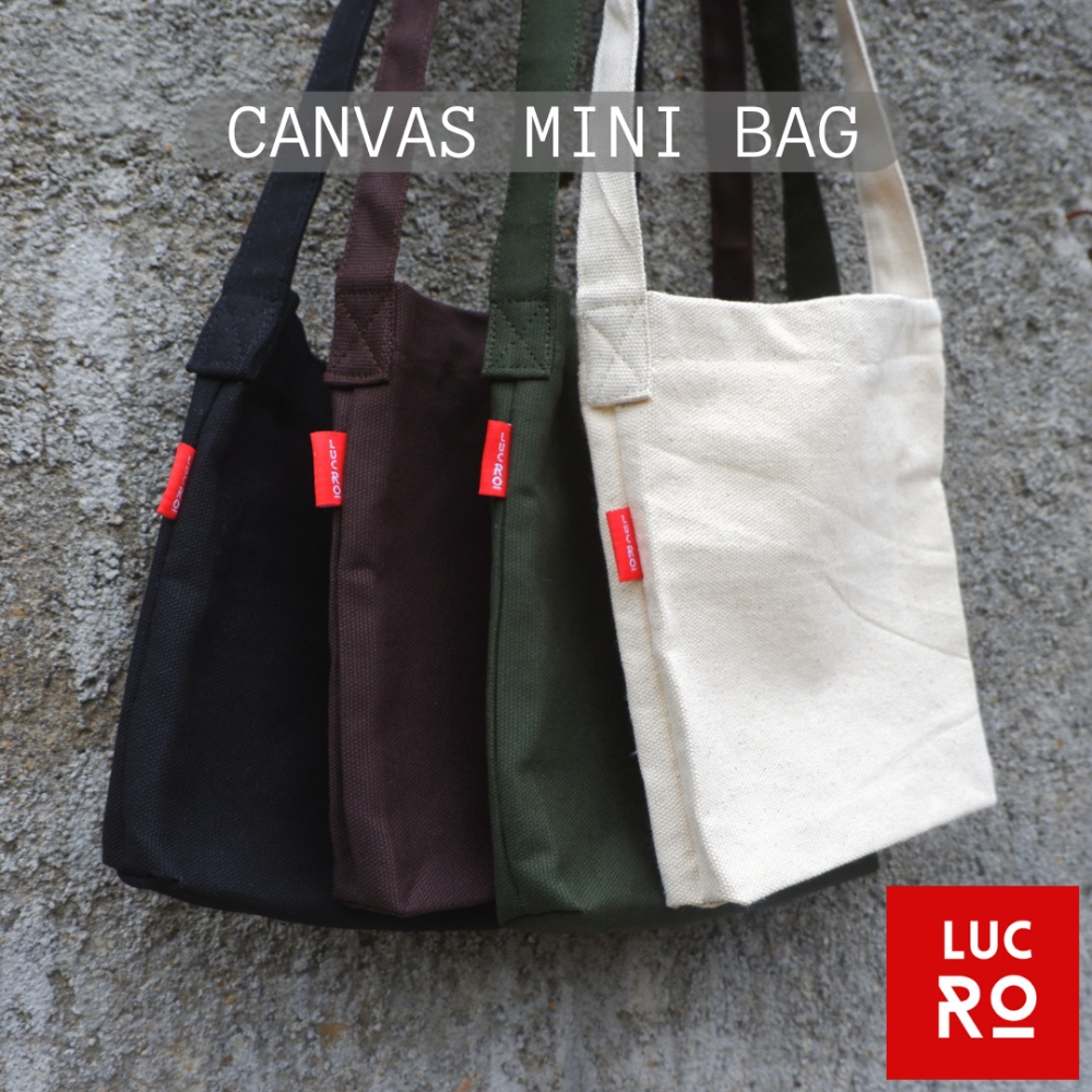 TAS SELEMPANG KANVAS CANVAS  MINI SLING BAG TAS HP KANVAS PRIA