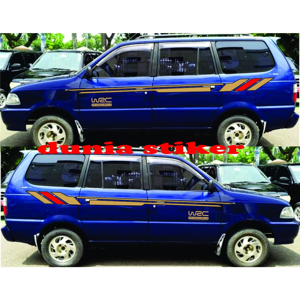 Stiker Striping Mobil kijang Cutting Stiker List WRC Stiker Mobil Kijang Kapsul Lgx, Kijang Super, K