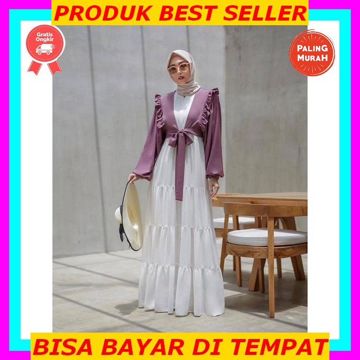 Gamis Remaja Terbaru 2021 Maxy Nessa Polos Hitam Kondangan Simple Ukuran Jumbo S M L Xl Xxl Baju Gam