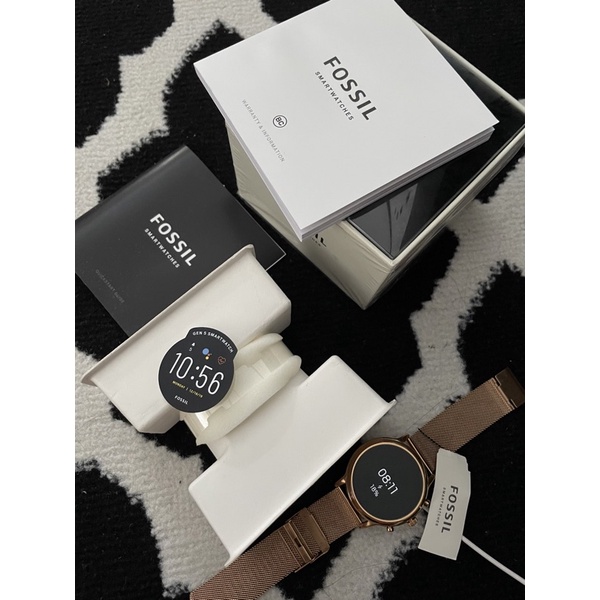 (FreeMinigold)Jam Fossil Smartwatch Gen 5 Rosegold juliana Steel Mesh  FTW6062