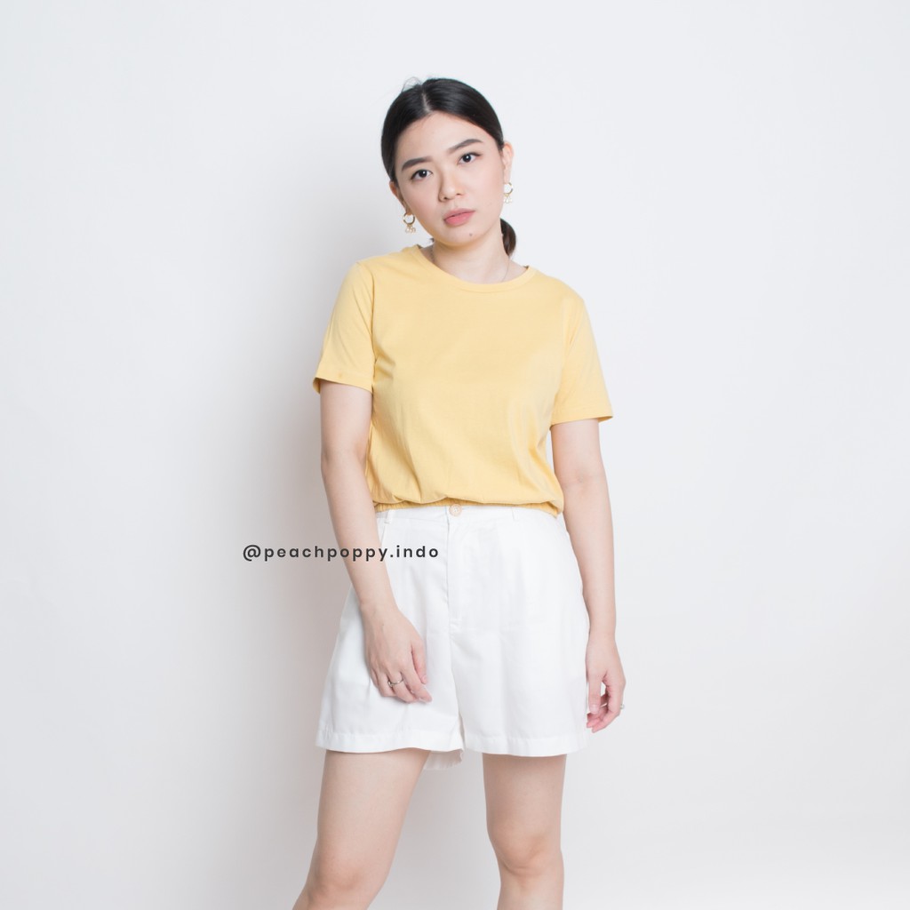 Peach Poppy Calee Top - Atasan Wanita Kaos Lengan Pendek