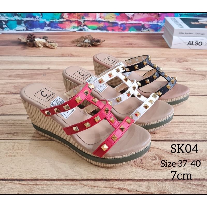 ABBUSHOES Sk 04 wedges tali stut ucik 7cm