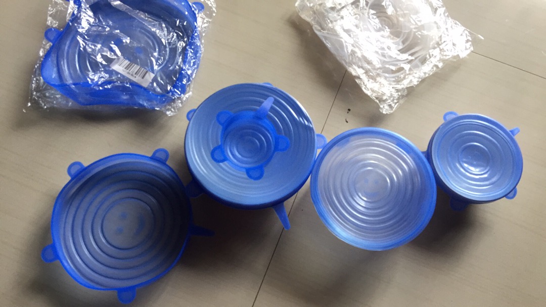 6pcs Penutup Mangkuk / Wadah Makanan Dengan Bahan Silikon Elastis Dapat Digunakan Kembali