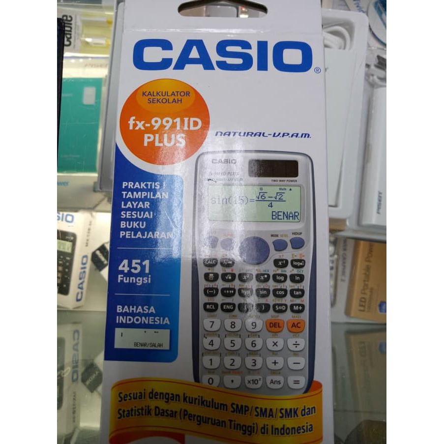 

BARANG BARU Kalkulator Fx991Idplus Casio Full Scientific Murah