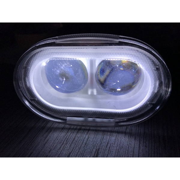 BAROKAH GAMIS lampu led cree fokus terang 20 watt 2 mata owl eye aluminium case 12 v