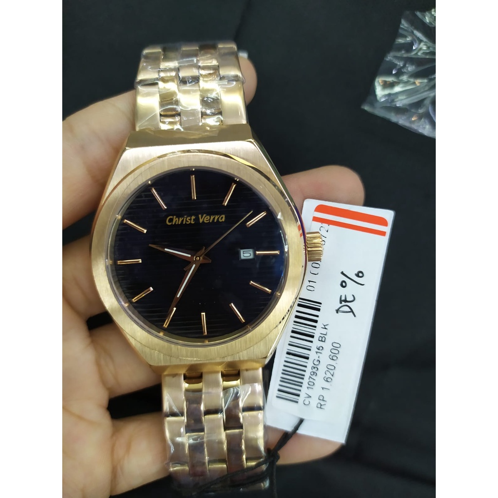 Jam Tangan Pria dan Wanita Christ Verra 10793G dan 10793L Original