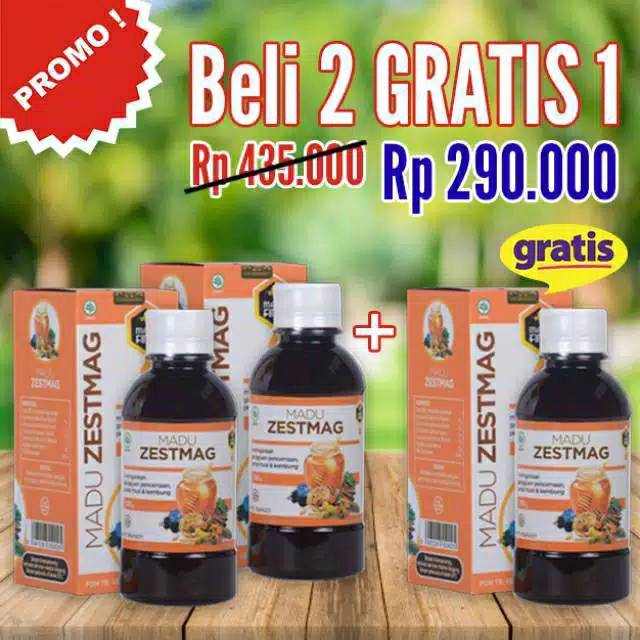 PROMO PAKET GOLD MADU ZESTMAG - DAPAT 3 BOTOL MADU ZETSMAG