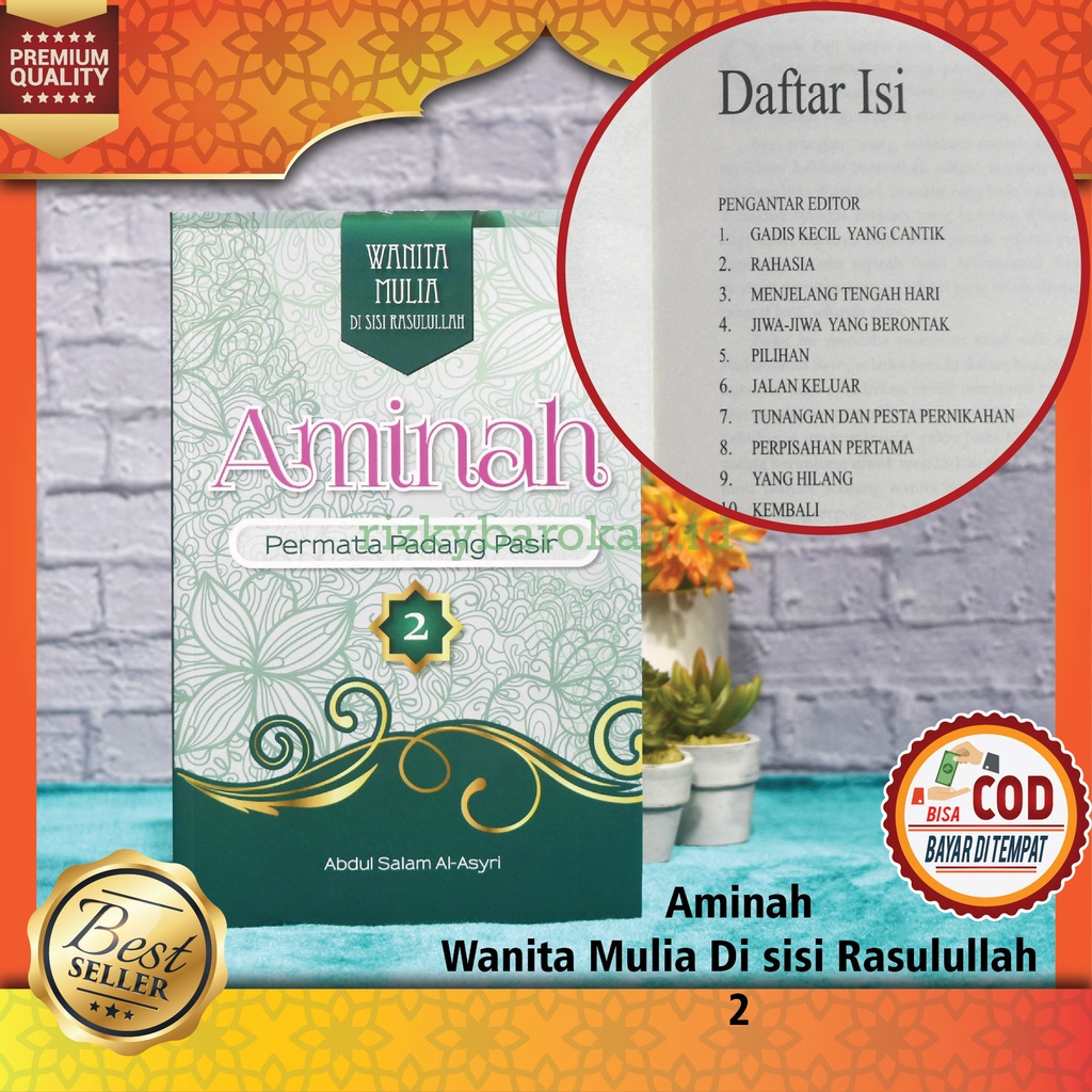 Bisa COD - BUKU AMINAH, Permata Padang Pasir (Buku Seri Wanita Mulia Di Sisi Rasulullah Jilid 2) - A