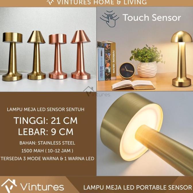 Lampu Meja Portable Led / Lampu Meja Belajar / Lampu Meja Aesthetic / Riskamai12