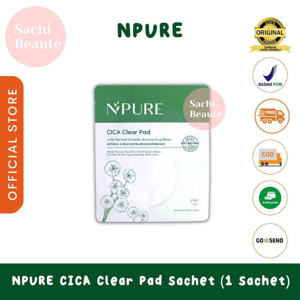 NEW LAUNCH! NPURE Cica Pad Sachet 7 Pcs  BPOM