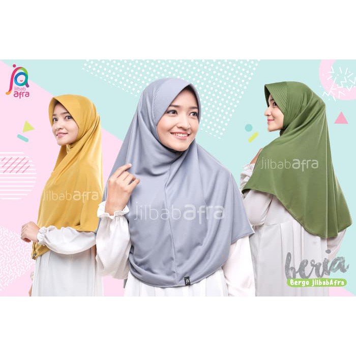 *obral**   Bergo Kaos Instan BERIA ukuran 2XL | Jilbab Afra   _hijab segi empat