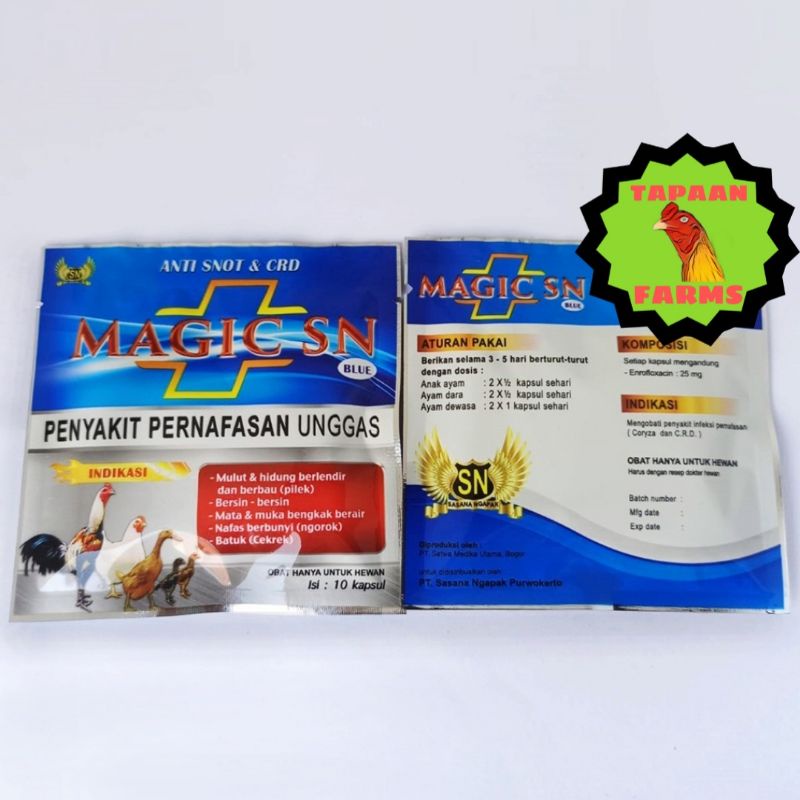 MAGIC SN BLUE ( obat pernapasan unggas )