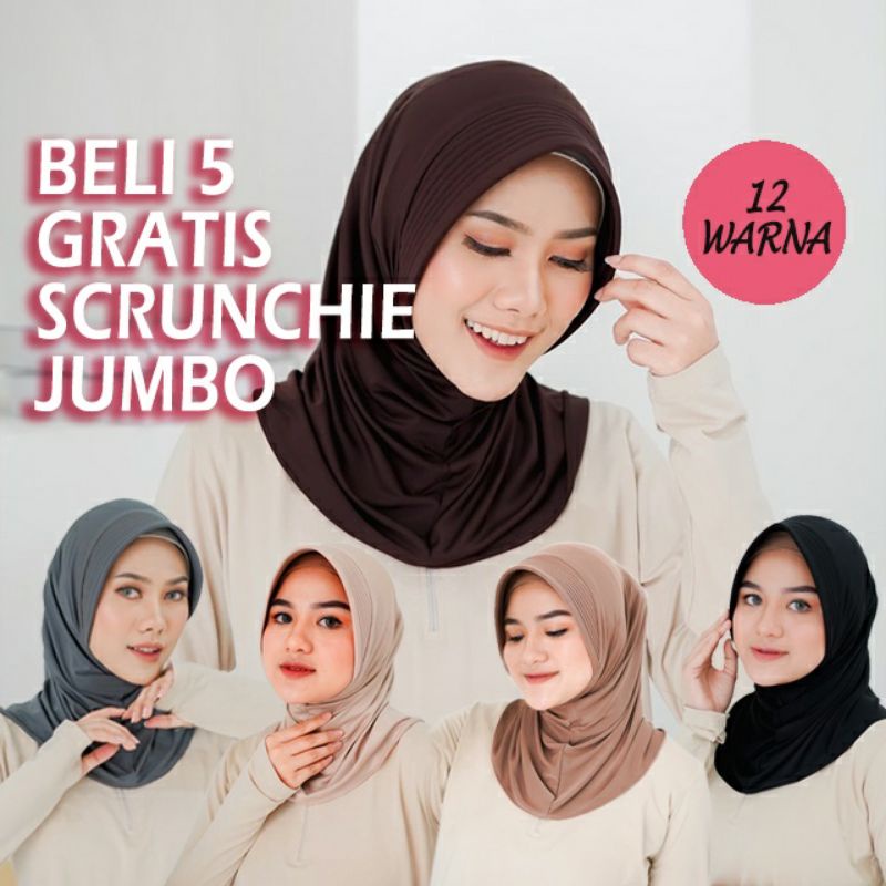 Hijab Sport Wanita Hijab Volly Hijab Jersey Adem Murah