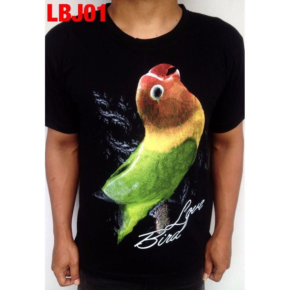 Kaos Gambar Burung Lovebird 3D Shopee Indonesia