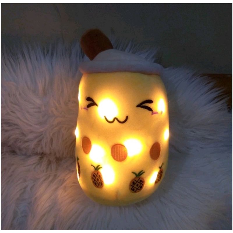 BONEKA BOBA LAMPU LED / BOBA Milk Tea LED Diameter 20cm / TINGGI 30 CM  Berlabel SNI