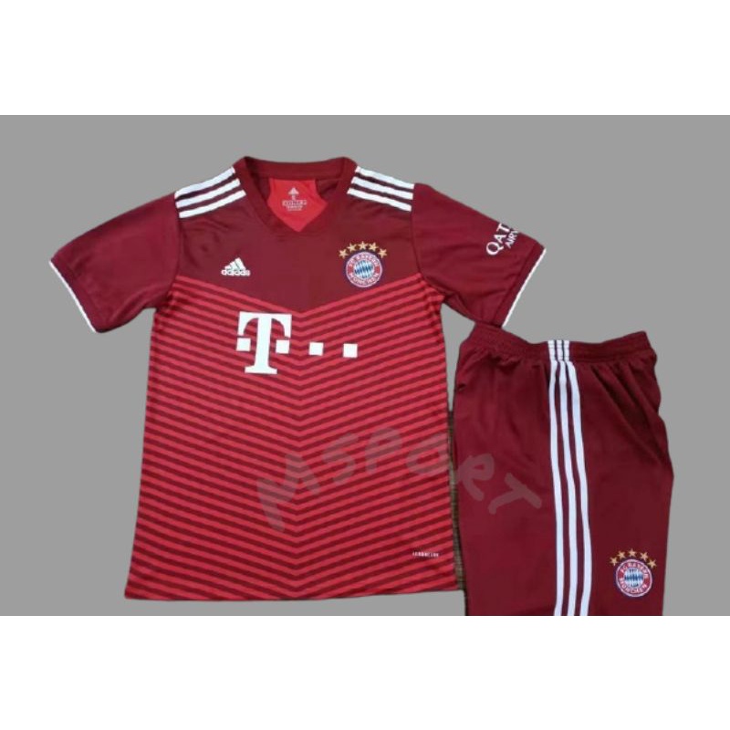 Setelan  Jersey Gread ori Buyern Munchen Home 2021/2022/Baju celana jersey Gread Ori Bayern Munchen 
