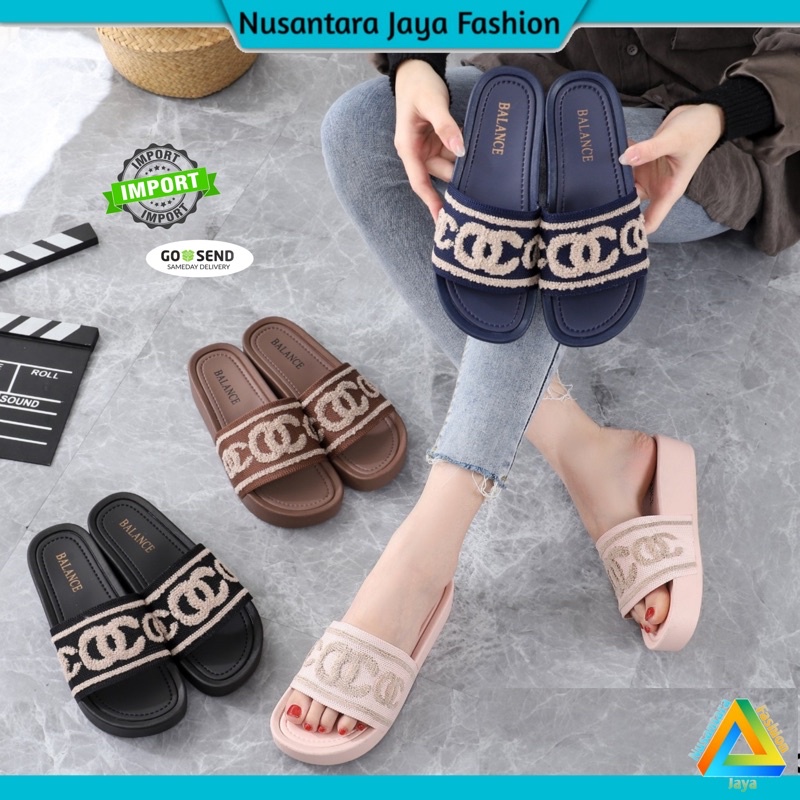 Sandal Fashion Wanita Slip On Balance 1239 2