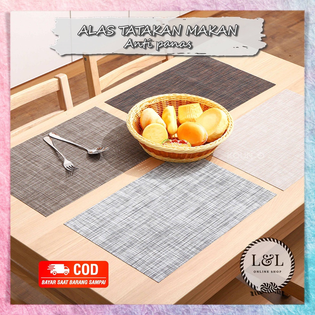 Tatakan Piring Meja Makan Tahan Panas Tatakan Gelas Aesthetic Alas Piring Anti Panas Table Mat Placement Tatakan Serbaguna