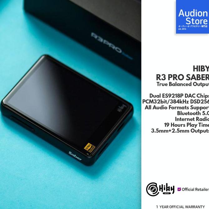 HIBY R3 PRO SABER Dual ES9218P DSD256 Bluetooth 5.0 Audio Player DAP Termurah