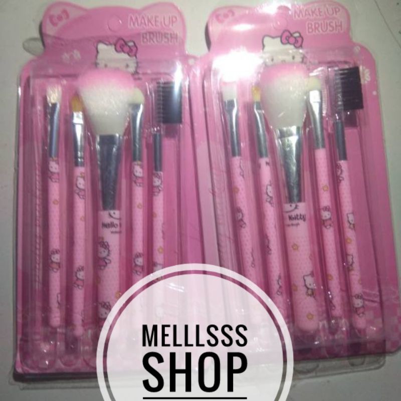 KUAS MAKE UP HELLO KITTY SET 5 IN 1