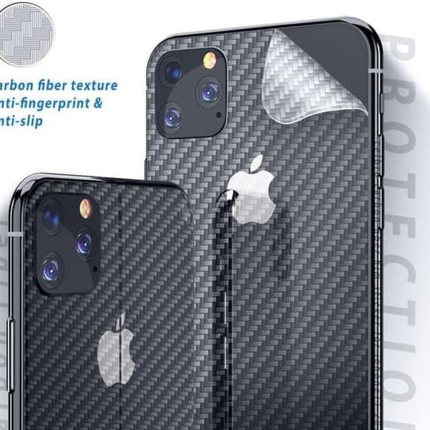 skin carbon back  anti gores belakang Hp tipe ALL iphone