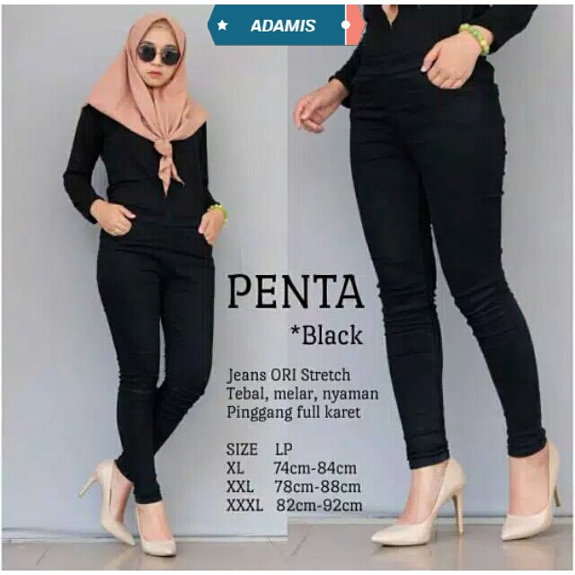 CELANA WANITA JEANS WANITA Bahan Softjeans Legging Jegging Melar Pinggang Karet Murah