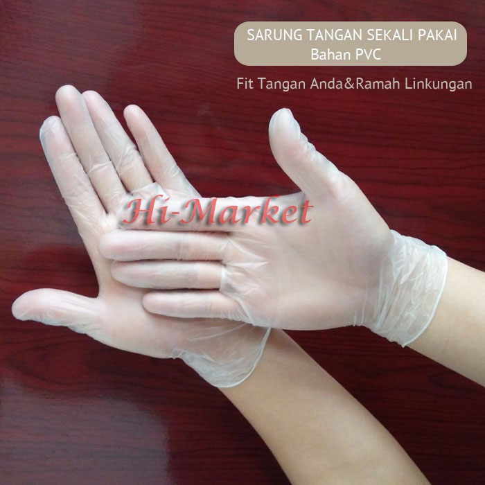 SARUNG TANGAN PVC MULTIPURPOSE DISPOSABLE GLOVES 一次性多用途手套