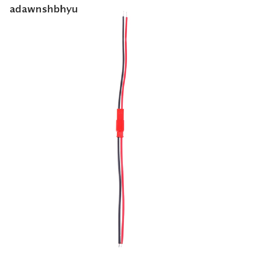 [adawnshbhyu] 20pcs Konektor 2pin male female jst plug Kabel 22kawat awg Untuk Baterai rc