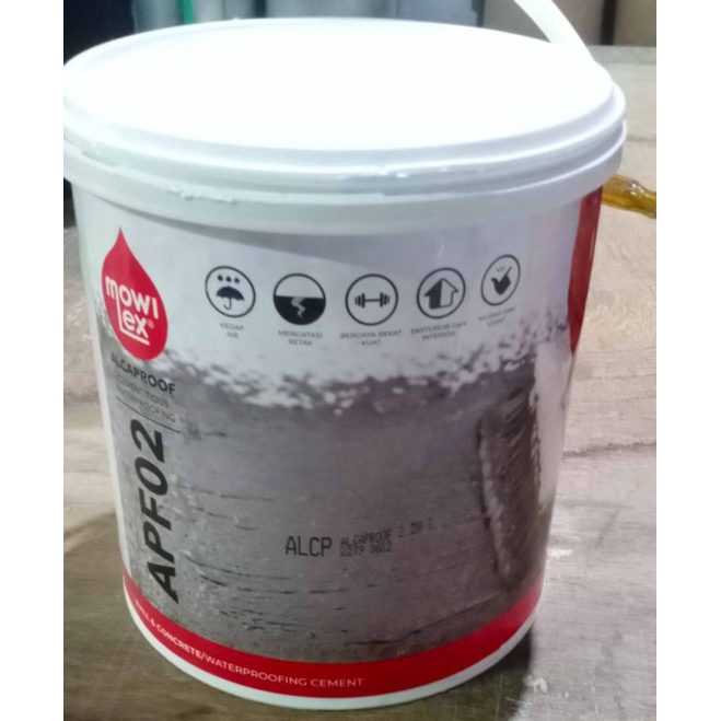 Semen Anti Bocor Mowilex Alcaproof 2.5 KG + 1 KG Cairan Paket
