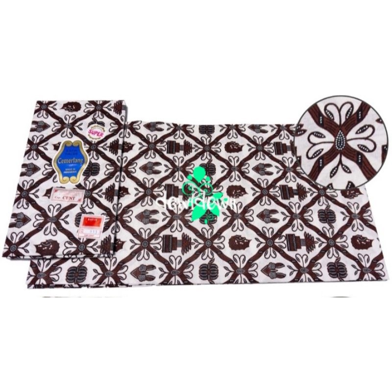 Set Jarik + Selendang (INSTAN), Motif Sogan Lengkap-(Sido Mulyo)