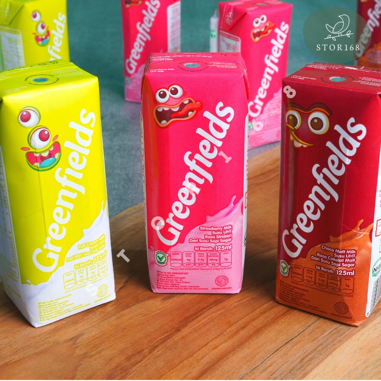 

Greenfields UHT 125 ml | Full Cream Chocomalt Strawberry | Susu UHT