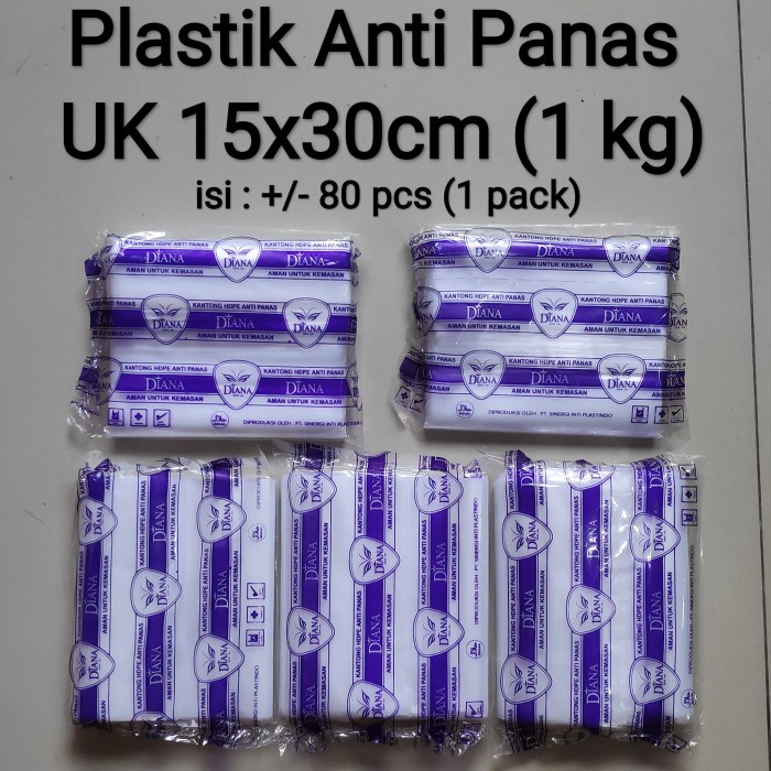 

Ginger- Plastik Anti panas/Tahan Panas uk 15x30 (1 kg) isi 5 bks