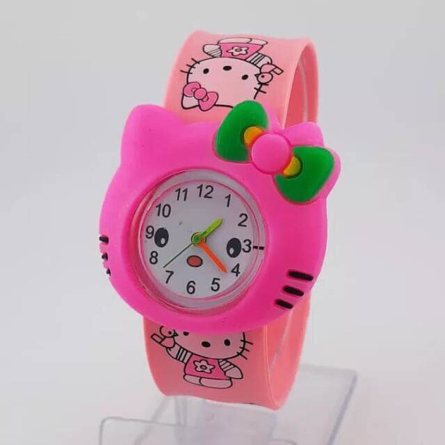 TERLARIS JAM TANGAN ANAK TK/SD KARAKTER HELLO KITTY CEPLOK