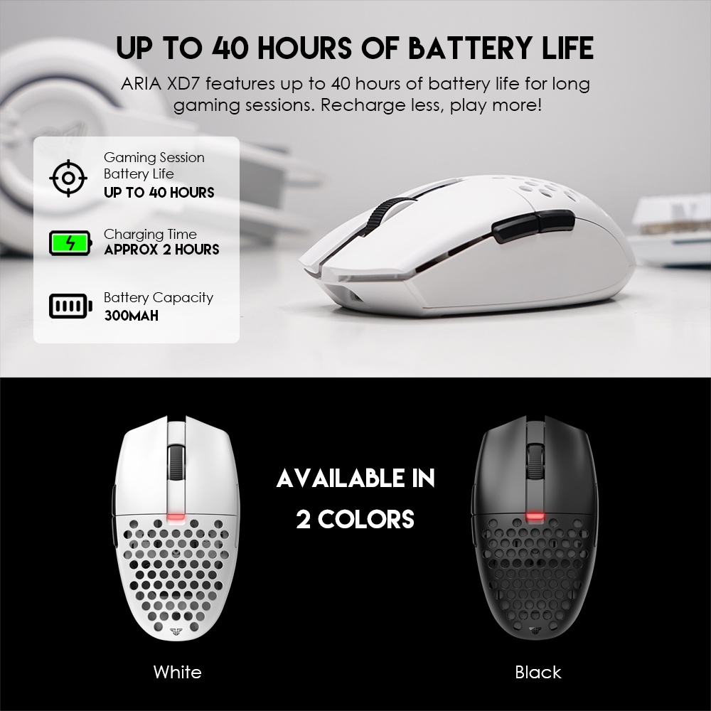 Fantech XD7 Aria Wireless 3in1 Connection Gaming Mouse