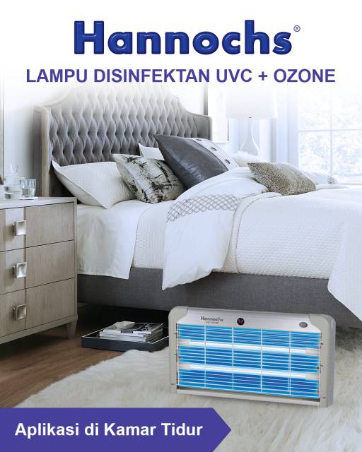 Lampu Desinfektan UVC + Ozone 20 &amp; 30 Watt Hannochs