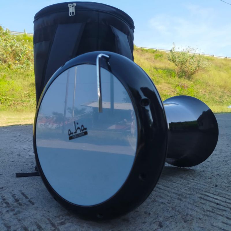 Darbuka 9inc polos hitam mika AHA fulset