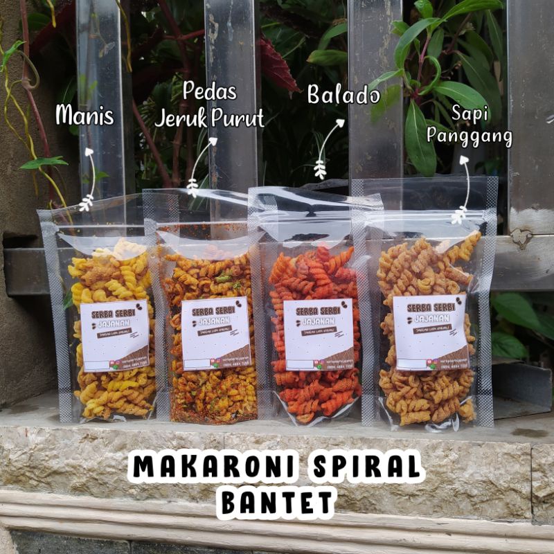 

Makaroni Spiral Bantet 75GRAM 4 Varian Rasa / Serba Serbi Jajanan