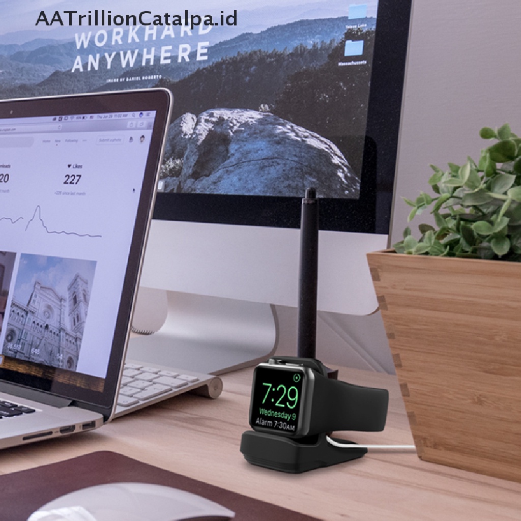 Stand Bracket Dock Station Holder Charger Untuk iWatch Seri 1 / 2 / 3 / 4 / 5 / 6 / 7