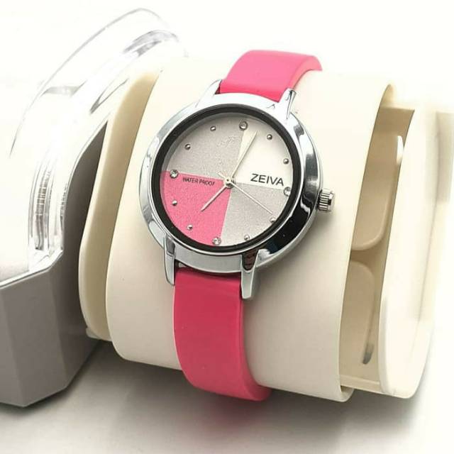 JAM TANGAN WANITA/CEWEK KEREN ELEGANT ZEIVA MODEL GELANG NEW WATER RESIST