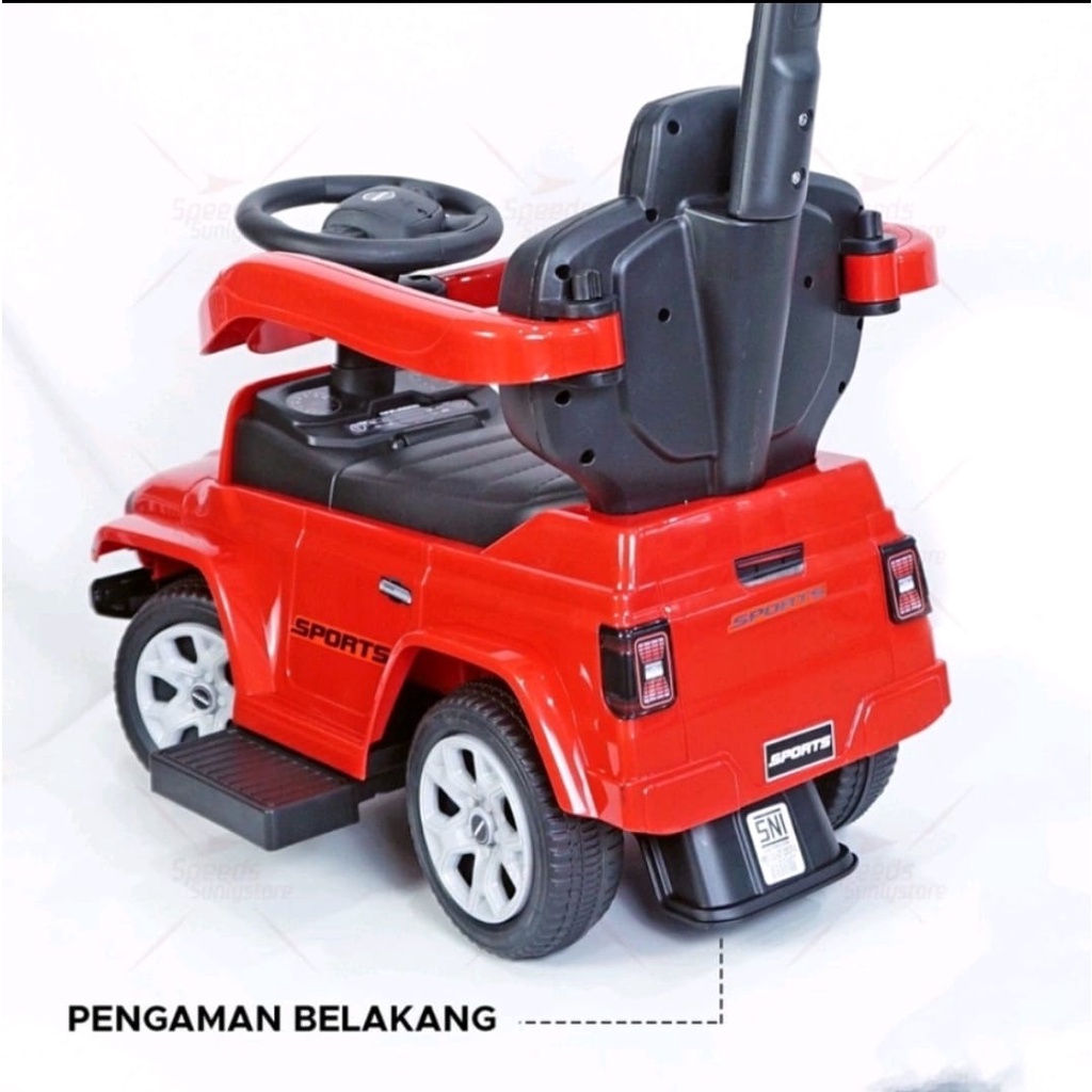 Mainan Anak Mobil Mobilan Dorong Manual dengan Lingkaran Pengaman PMB Musik dan Lampu