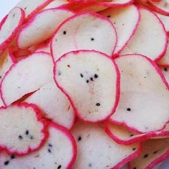 

KERUPUK KERIPIK BUAH NAGA ASLI 100 GR TERMURAH CEMILAN SEHAT