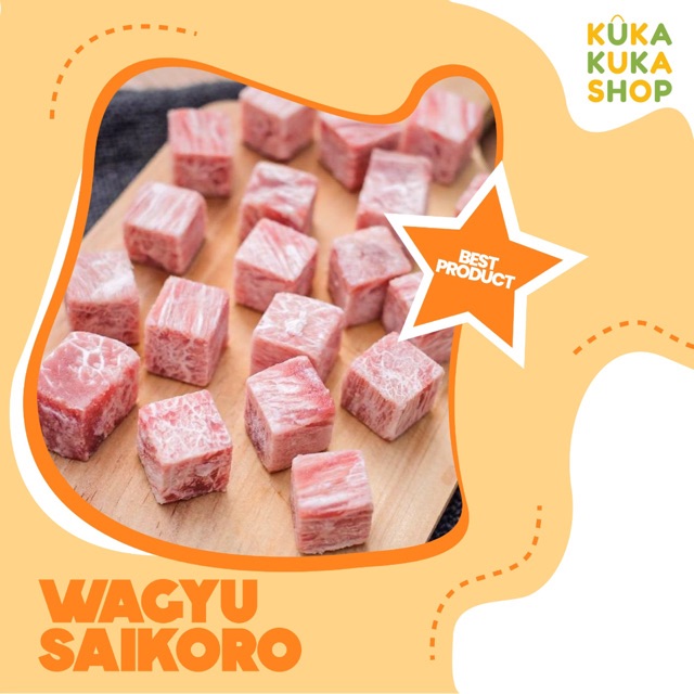 Daging Beef Wagyu Saikoro Cubes Meltique FRESH CUT! 250gr