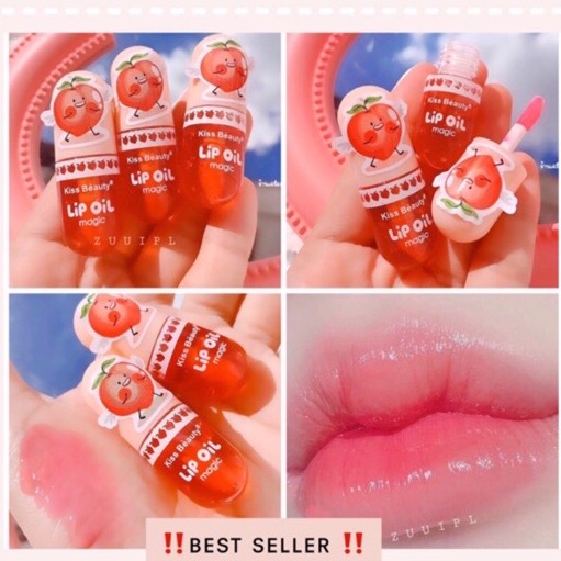 IMAN OF NOBLE LIPTINT ION-940B PEACH LIP TINT MINI PIGMENTED LONG LASTING WATERPROF KOREAN LOOK MINI