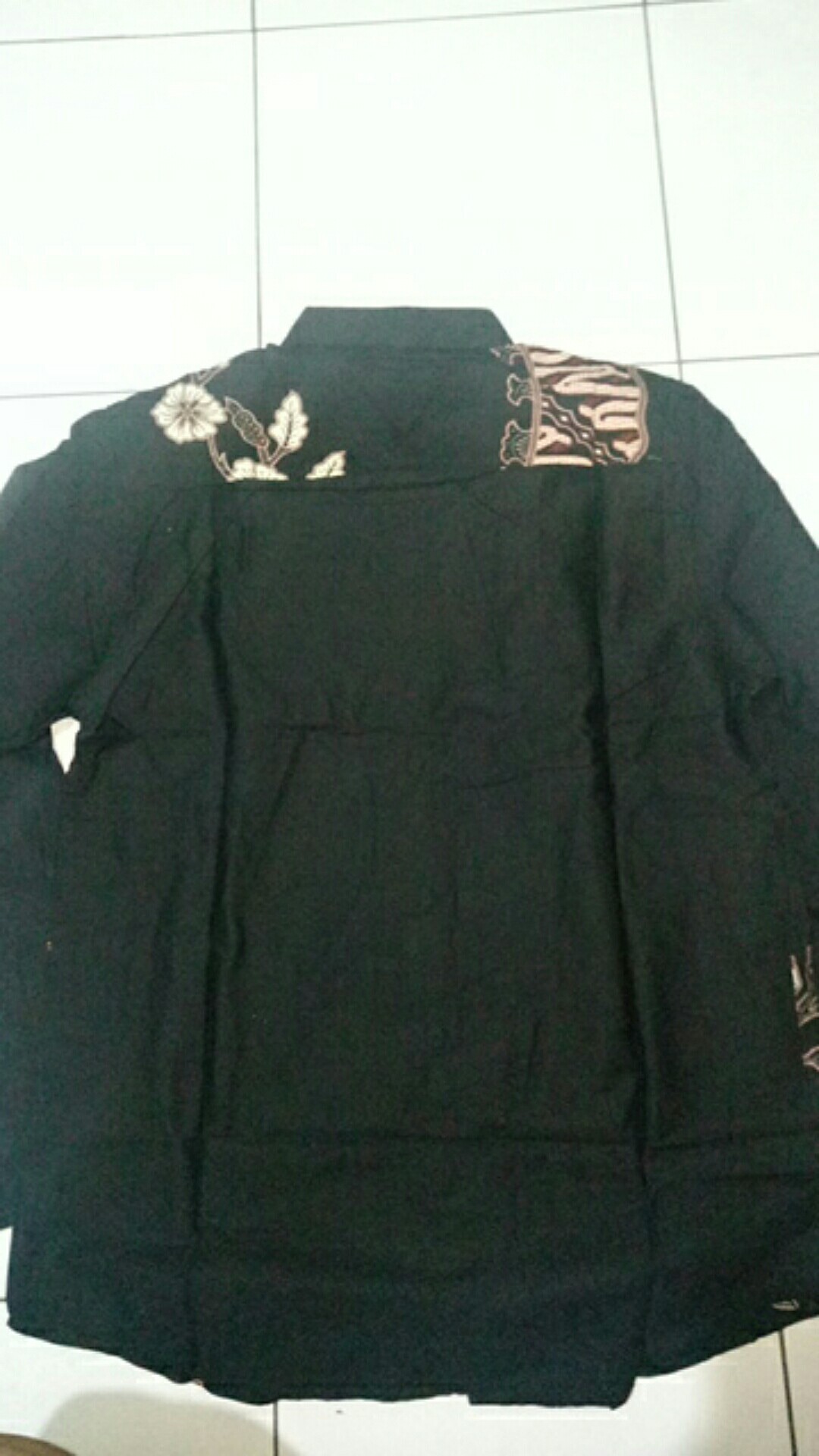 M231 Kemeja Pria Batik Panjang Hitam 1485a